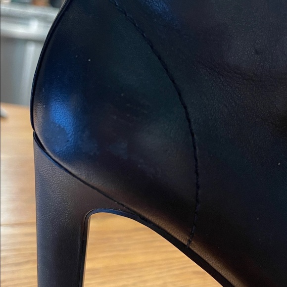 Gianni Bini Halandtwo Leather Chunky Lug Sole Lace-Up Platform Heeled Booties 8M - Picture 2 of 7